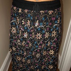 Vintage look black maxi skirt